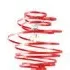 Ribbon Swirl Ceiling Light Pendant - Red, Metal