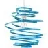 Ribbon Swirl Ceiling Light Pendant - Teal, Metal