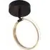 Ring LED Ceiling Light with Matte Black Base - Gold