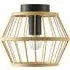 Round Ceiling Light - Black, Bamboo