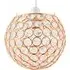 Round Globe Pendant Shade with Acrylic Beads - Copper