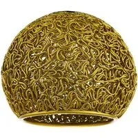 Round Twisted Wire Mesh Lamp Shade - Gold, Metal