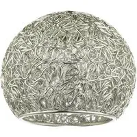 Round Twisted Wire Mesh Lamp Shade - Silver, Metal