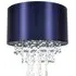 Satin Fabric Pendant Shade with Acrylic Droplets - Navy Blue