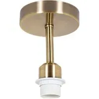 Semi Flush Ceiling Light - Brushed Antique Brass