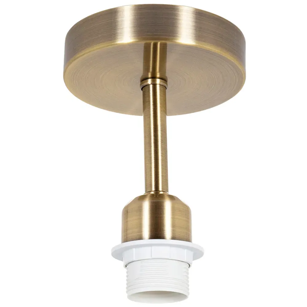 Semi Flush Ceiling Light - Brushed Antique Brass image