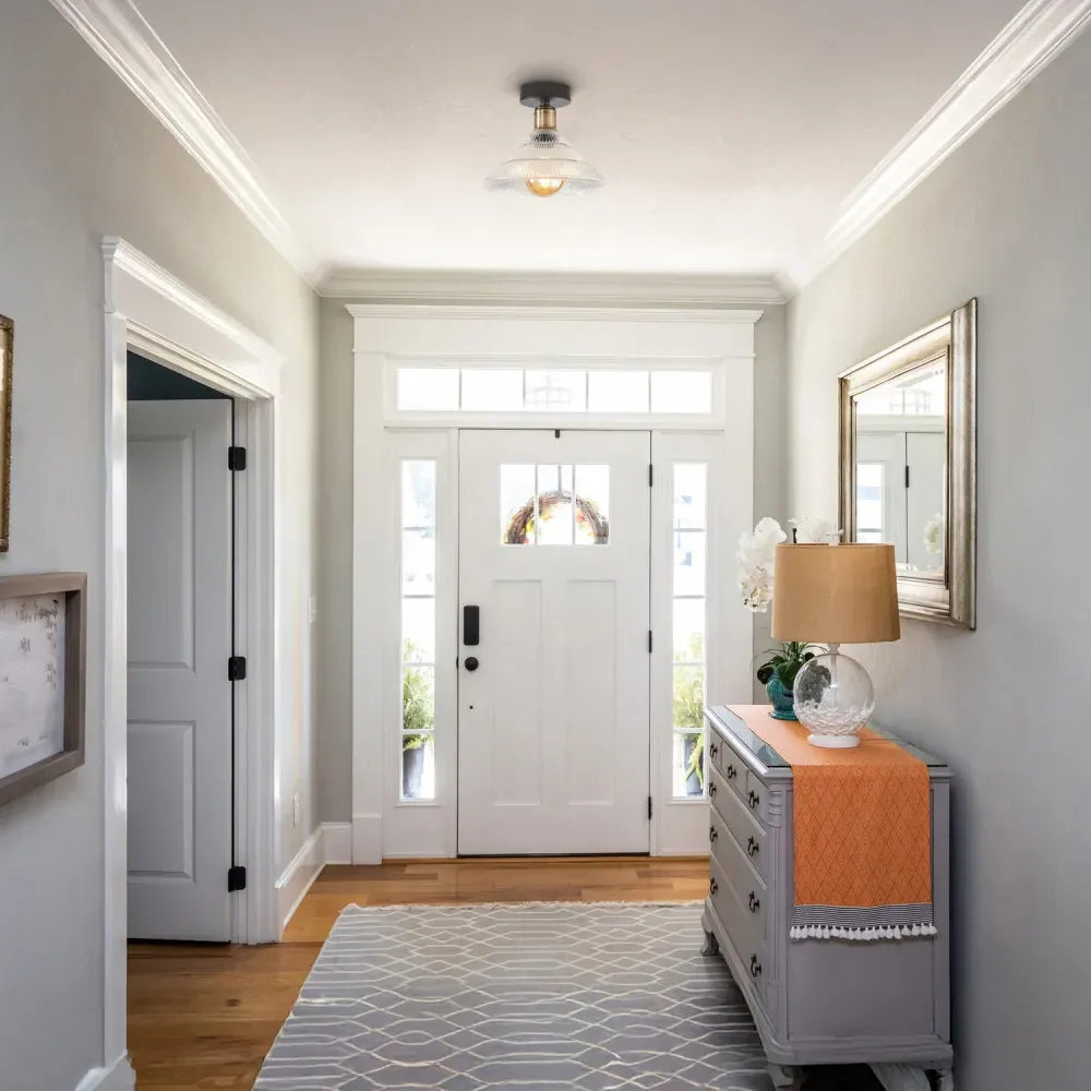 Semi Flush Ceiling Light - Clear, Glass