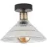 Semi Flush Ceiling Light - Clear, Glass