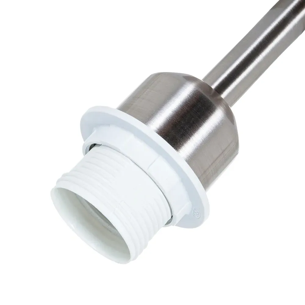 Semi Flush Ceiling Light Fitting - Silver, Satin Nickel