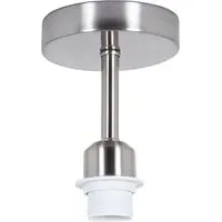 Semi Flush Ceiling Light Fitting - Silver, Satin Nickel