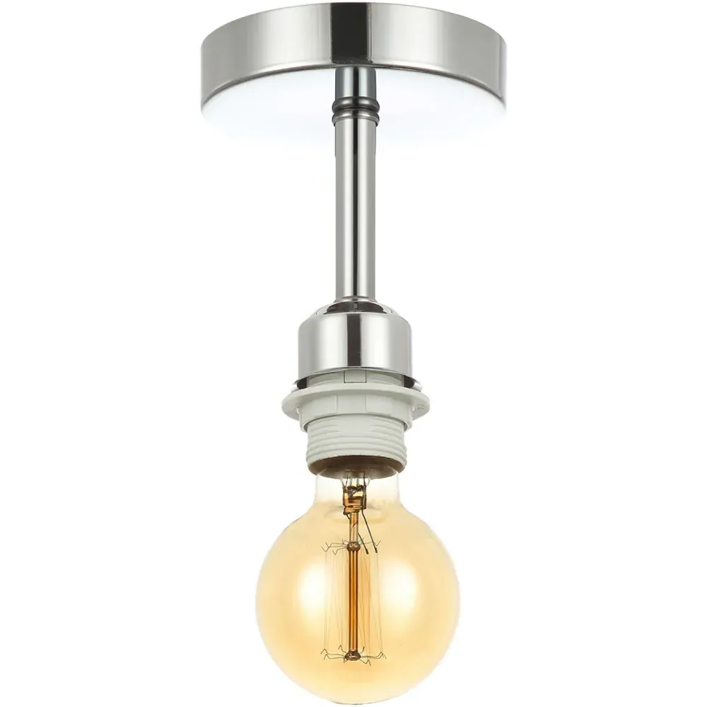 Semi Flush Ceiling Light - Silver, Chrome