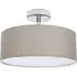 Semi Flush Ceiling Light with Diffuser - Grey, Linen
