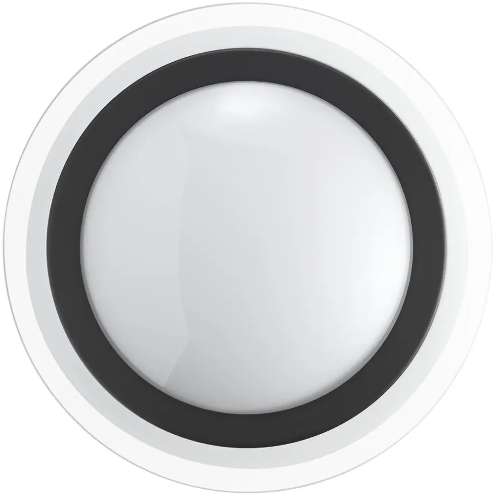 Semi Flush LED Ceiling Light with Glass Diffuser - Black