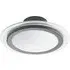 Semi Flush LED Ceiling Light with Glass Diffuser - Black