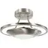Semi Flush LED Ceiling Light with Glass Diffuser - Silver