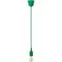 Silicone Pendant Light with Braided Cable - Green