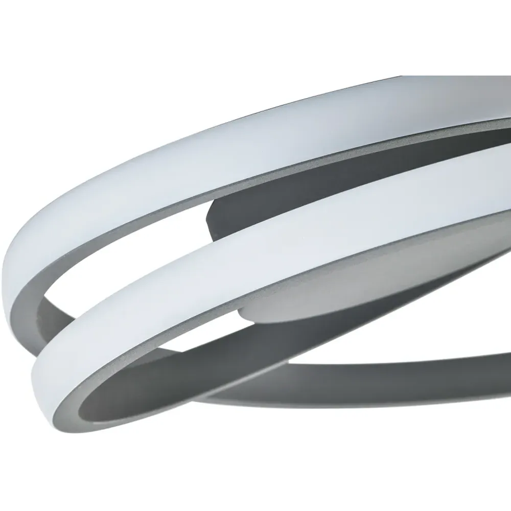 Single Loop Strip Flush LED Ceiling Light - Grey