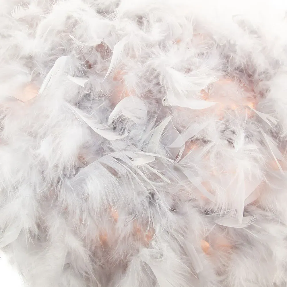 Small Feather Pendant Light Shade - Grey