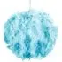 Small Pendant Light Shade - Teal, Feather