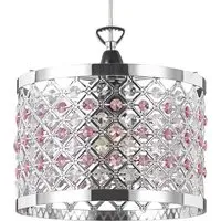 Sparkly Beads Ceiling Light Pendant Shade - Pink