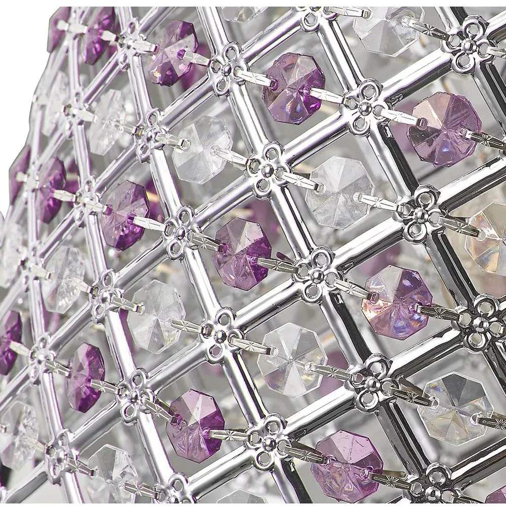 Sparkly Beads Ceiling Light Pendant Shade - Purple