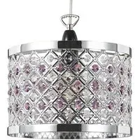Sparkly Beads Ceiling Light Pendant Shade - Purple