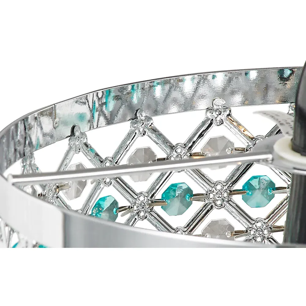 Sparkly Beads Ceiling Light Pendant Shade - Teal