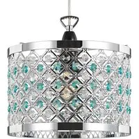 Sparkly Beads Ceiling Light Pendant Shade - Teal