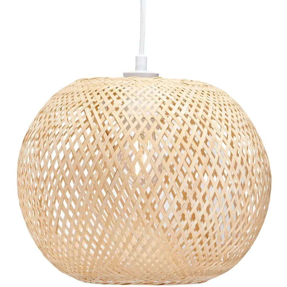 Spherical Cage Pendant Shade - Natural, Bamboo image
