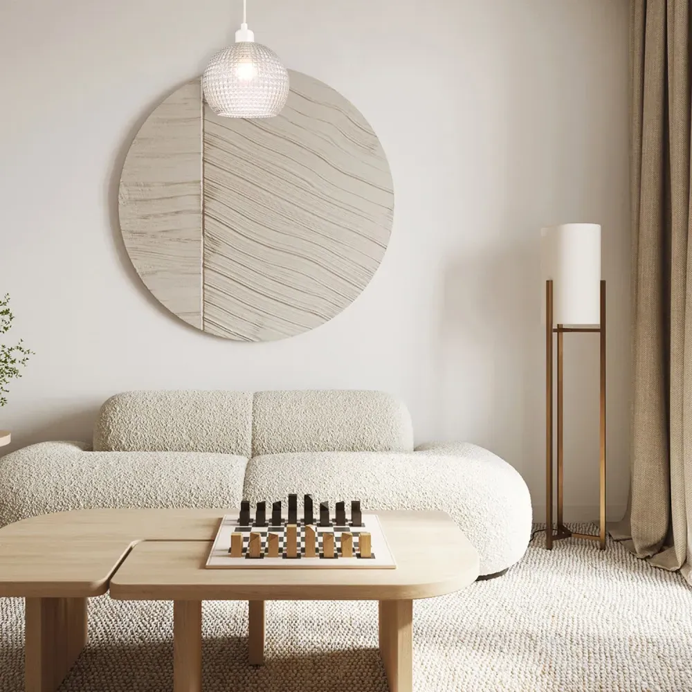 Spherical Square Diamond Pendant Shade - Clear, Glass