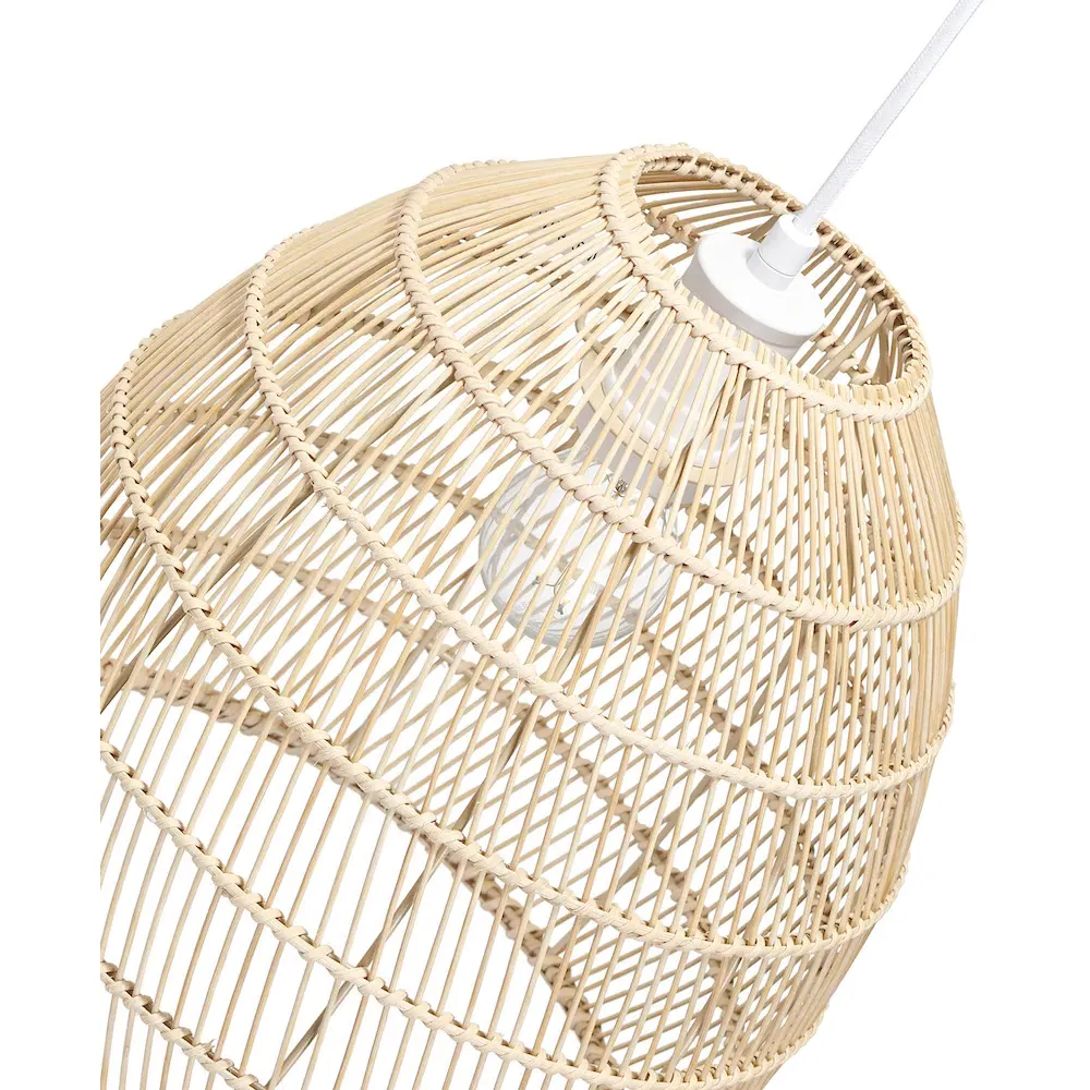 Spiral Cage Pendant Shade - Brown, Rattan
