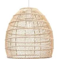 Spiral Cage Pendant Shade - Brown, Rattan