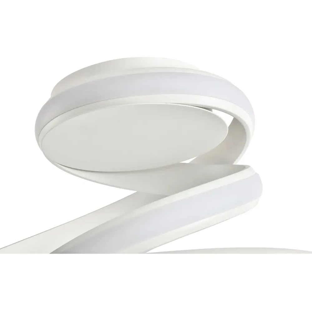 Spiralling Arm LED Ceiling Light - White, Metal