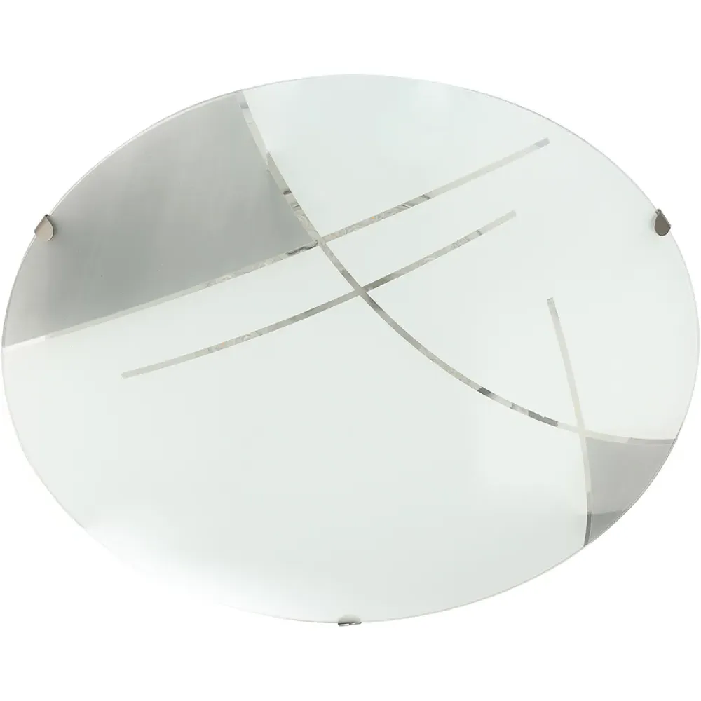 Square LED Ceiling Light - Silver, Glass