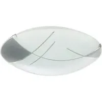 Square LED Ceiling Light - Silver, Glass