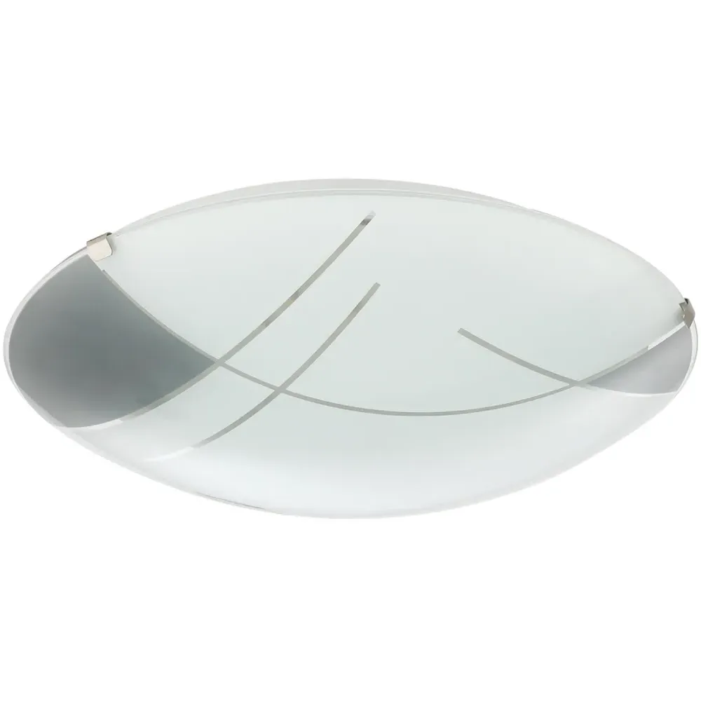 Square LED Ceiling Light - Silver, Glass