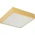 Square LED Flush Ceiling Light - Brushed Gold, Metal