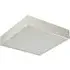 Square LED Flush Ceiling Light - Brushed Silver, Metal
