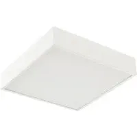 Square LED Flush Ceiling Light - Matte White, Metal