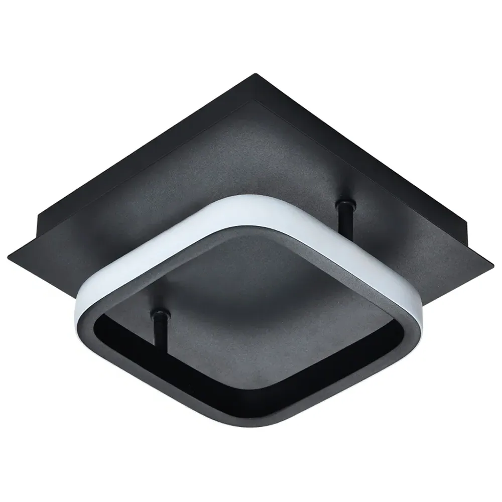 Square Strip LED Ceiling Light Fitting - Black image