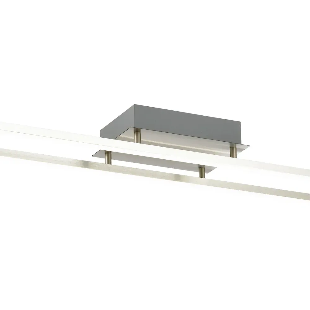 Strip Brushed Nickel LED Ceiling Light - Silver