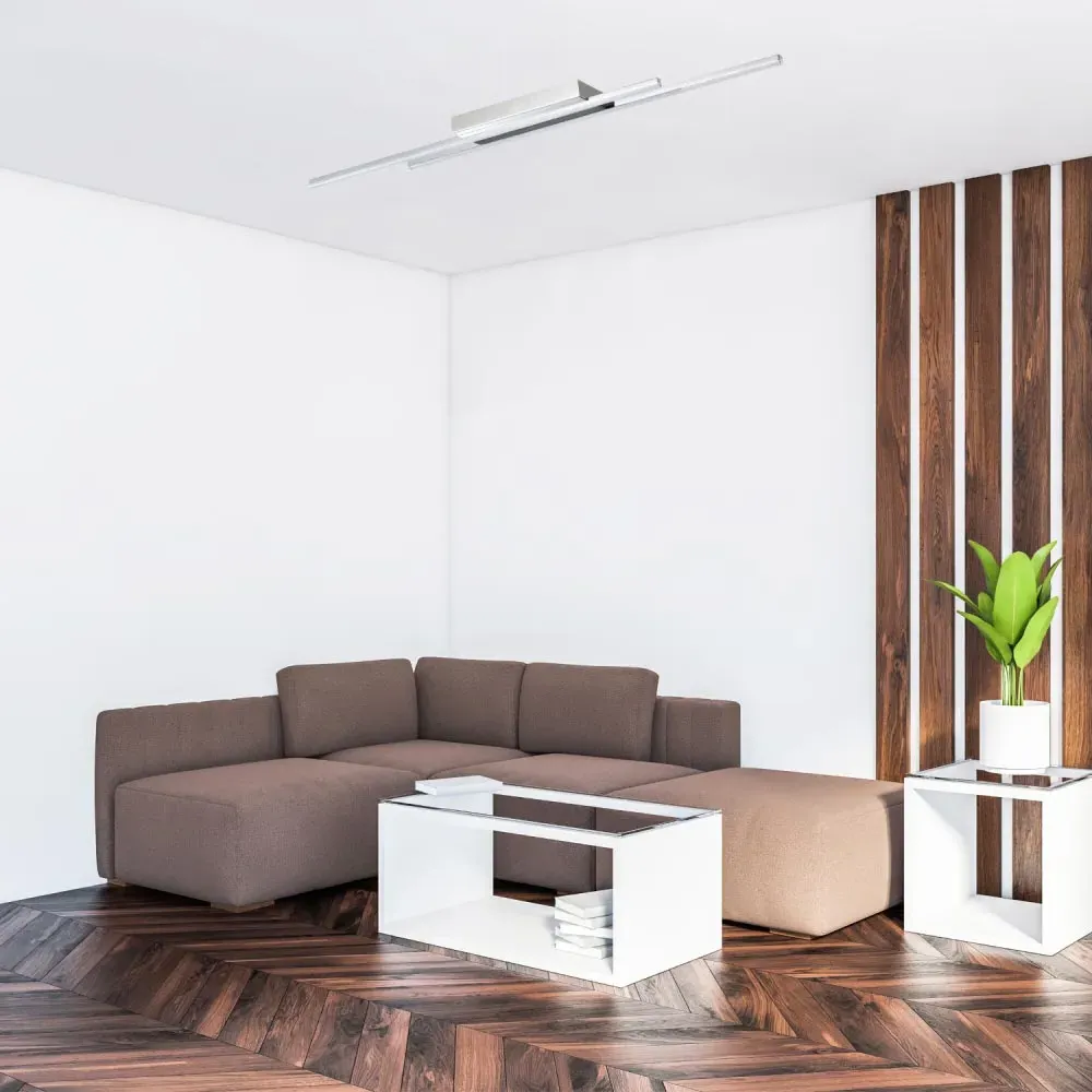 Strip Polished Chrome LED Ceiling Light - Silver