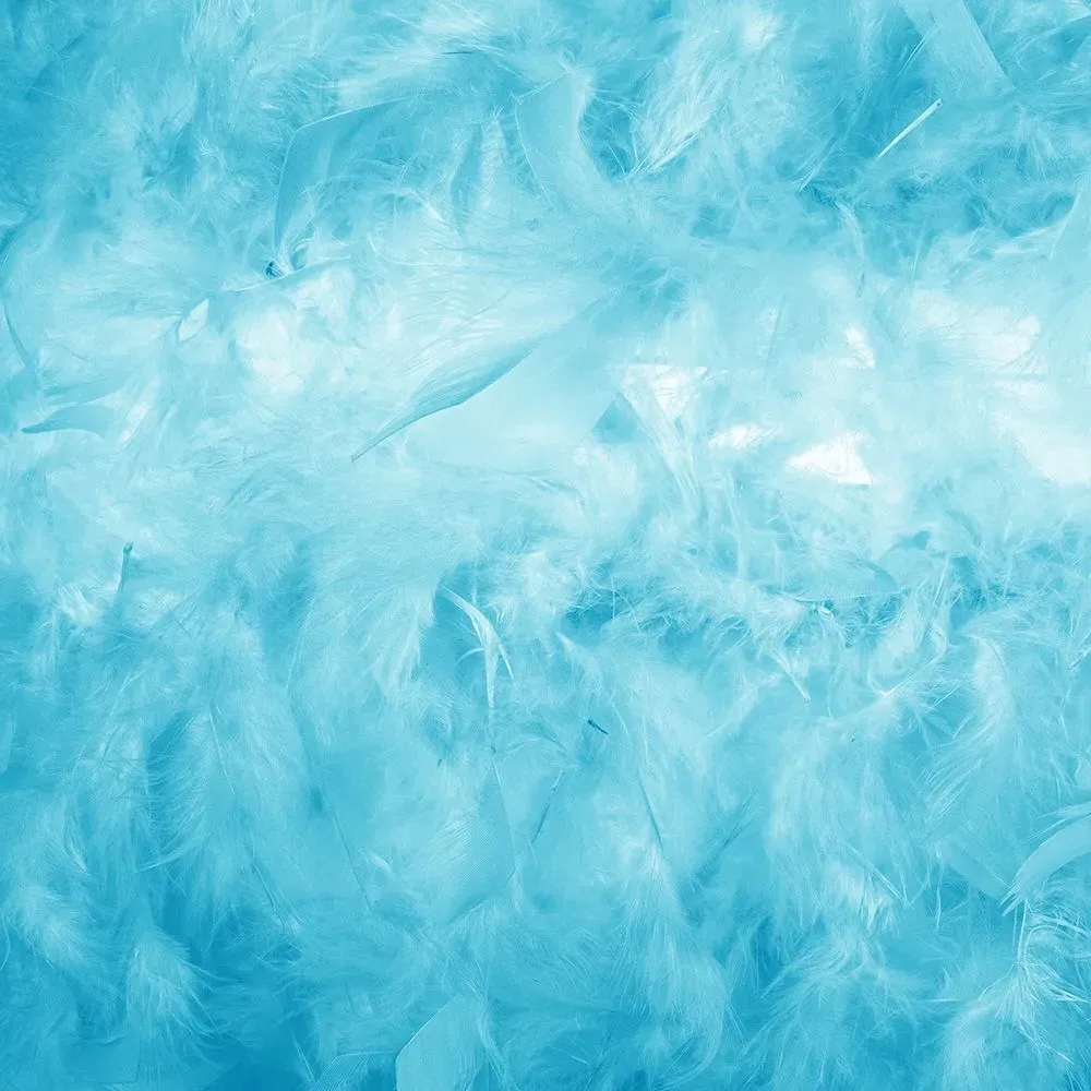 Teal Feather Pendant Light Shade Large - Green