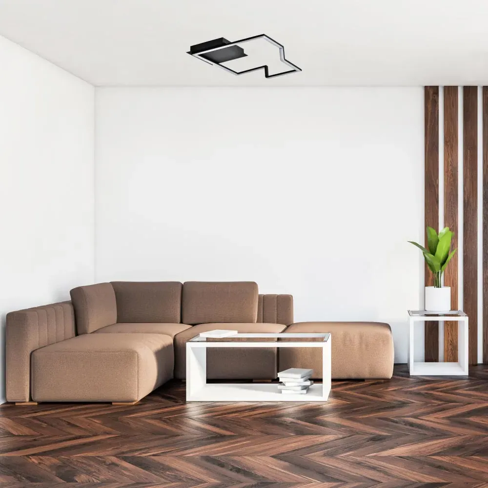 Thin Profile Strip LED Ceiling Light - Black