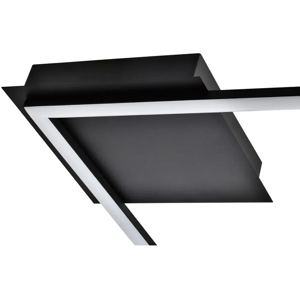 Thin Profile Strip LED Ceiling Light - Black