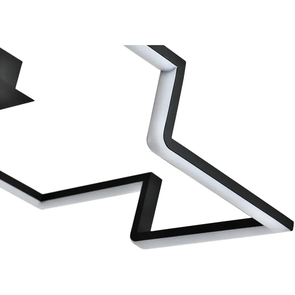 Thin Profile Strip LED Ceiling Light - Black