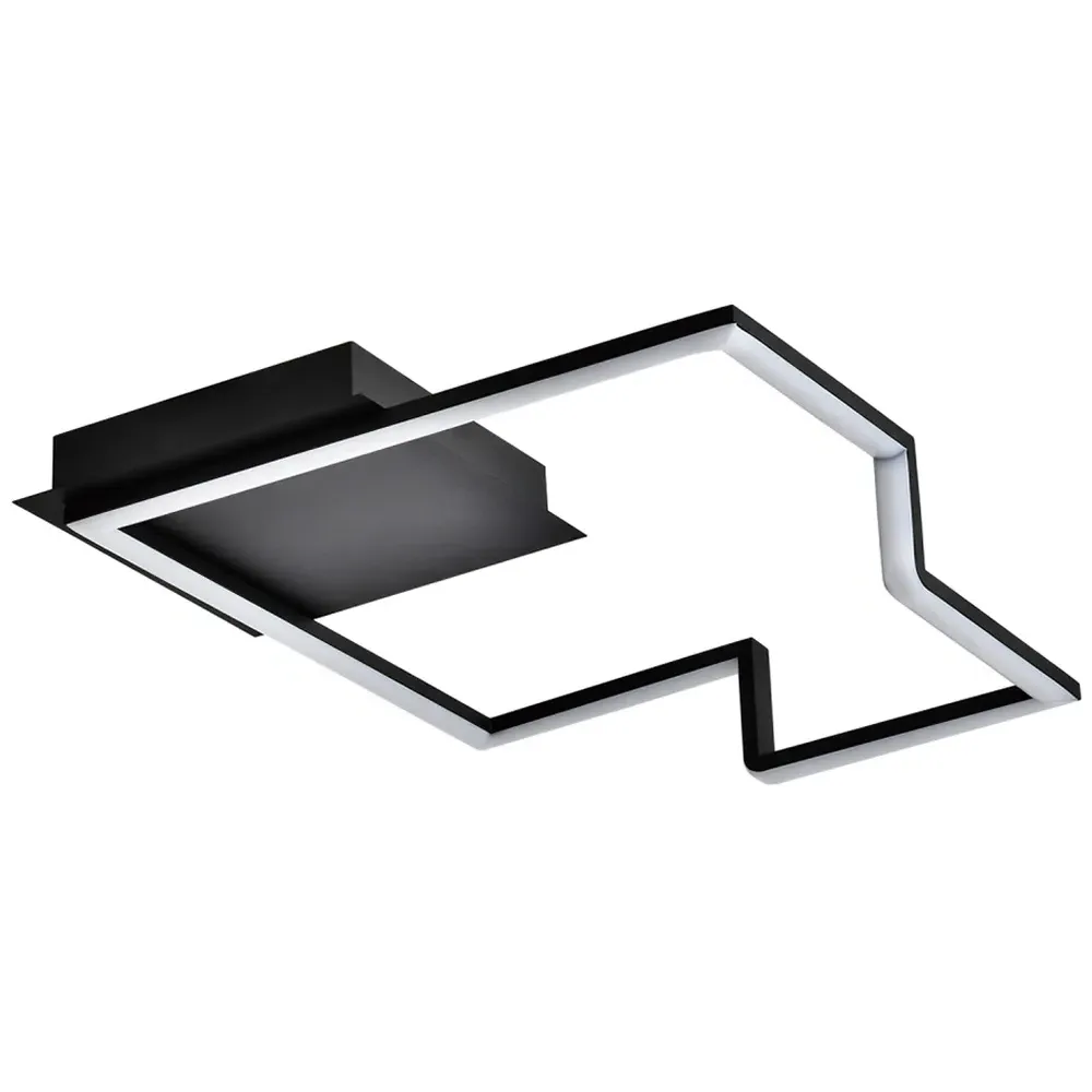 Thin Profile Strip LED Ceiling Light - Black