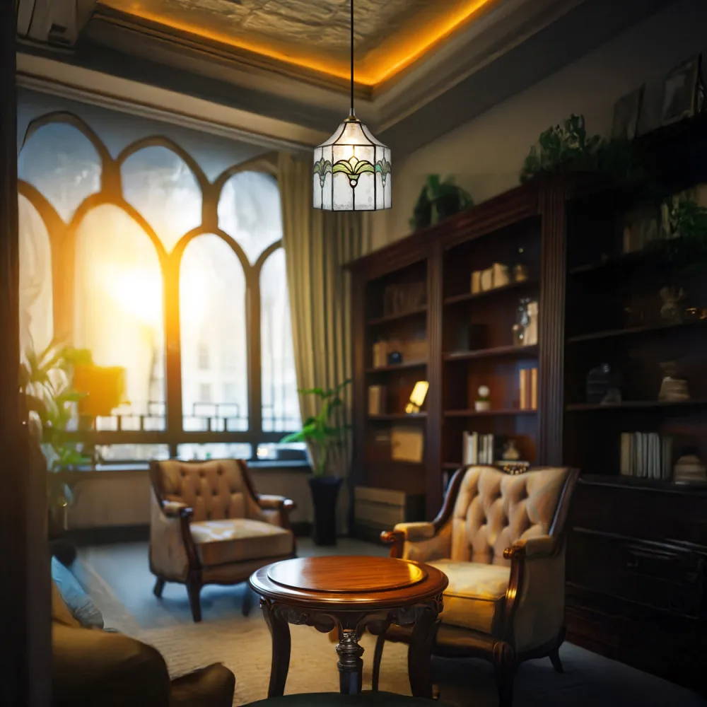 Tiffany Pendant Shade - Green, Glass