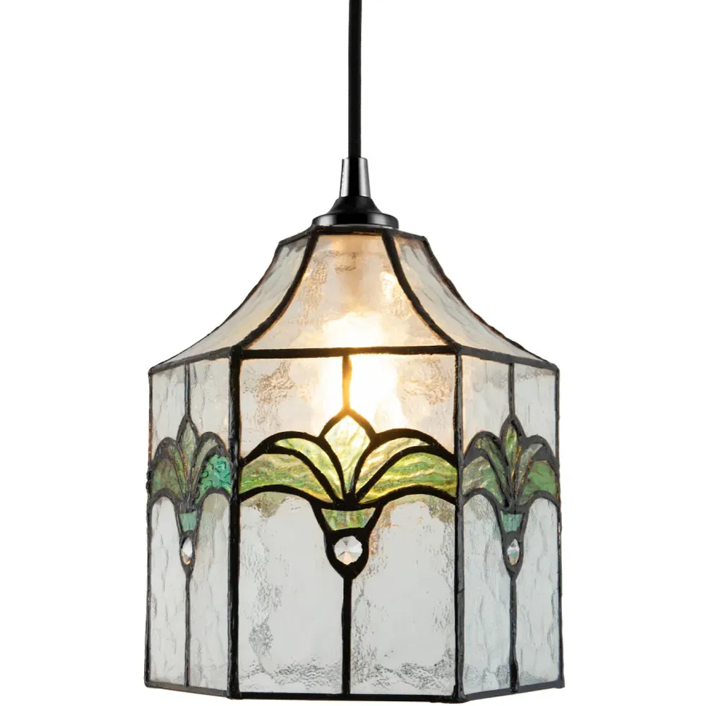 Tiffany Pendant Shade - Green, Glass