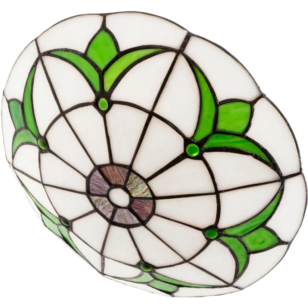 Tiffany Stained Glass Pendant Shade - Green, Glass
